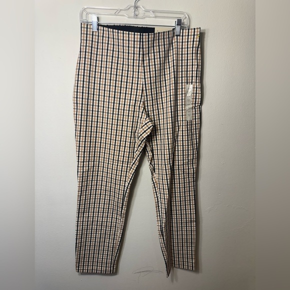 A New Day Pants - A New Day Women's Plaid Skinny Ankle Mid-Rise Side-Zip Trousers Size 12R